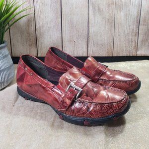 GOLFSTREAM Women's Size 8M Red, Gold, Metallic Golf Loafers